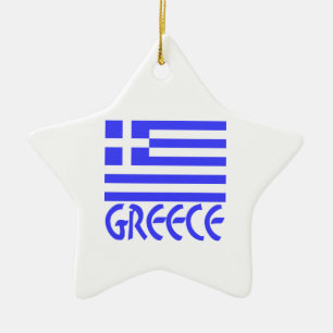 Griekenland en Griekse vlag Keramisch Ornament