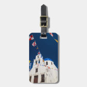 Griekenland en het Griekse eiland Santorini, stad  Bagagelabel (Voorkant verticaal)