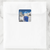 Griekenland en het Griekse eiland Santorini, stad  Vierkante Sticker (Tas)