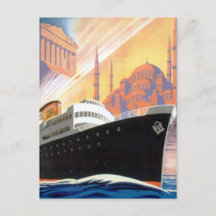 Griekenland en Istanbul Ocean Liner Travel Pos Briefkaart