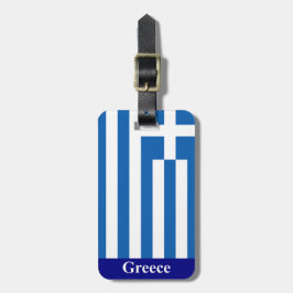 Griekenland Flag Bagagelabel (voeg je adres op de 