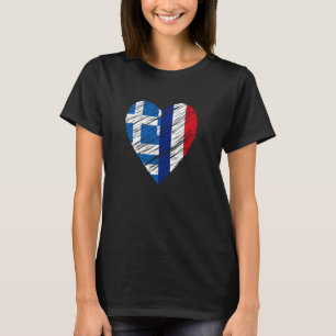 Griekenland Frankrijk heeft de Franse vlag Griekse T-shirt