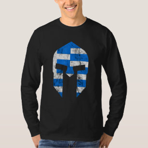 Griekenland Gladiator Spartan Helmet Greek Sparta T-shirt
