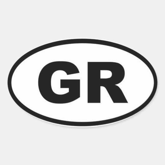 Griekenland - GR - Europees Ovale Sticker (Voorkant)