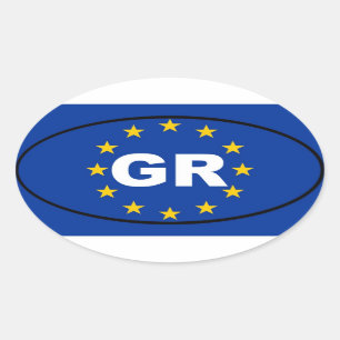 Griekenland - GR - Europese Unie Ovale Sticker