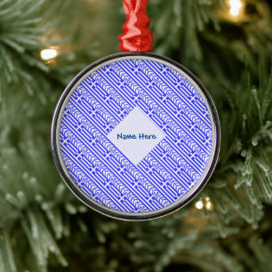 Griekenland Griekse Vlag Tegelvormig Gepersonalise Metalen Ornament