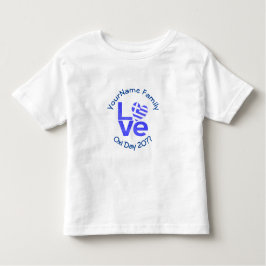 Griekenland Hart Vlag Blauwe LIEFDE Gepersonalisee Kinder Shirts