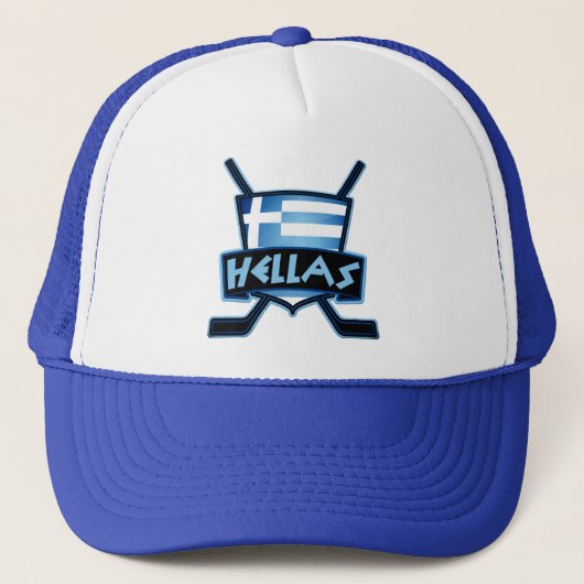 Griekenland Ice Hockey Logo Mesh Pet (Voorkant)