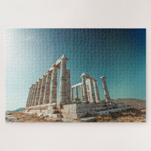 Griekenland. Kaap Sounion - Ruins van een oude tem Legpuzzel