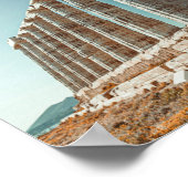 Griekenland. Kaap Sounion - Ruins van een oude tem Poster (Hoek)