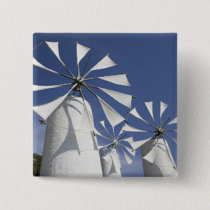 GRIEKENLAND, KRETA, Provincie Iraklio, Ano Kera: 2 Vierkante Button 5,1 Cm