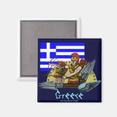 Griekenland magneet ontwerp (Voorkant / Achterkant)