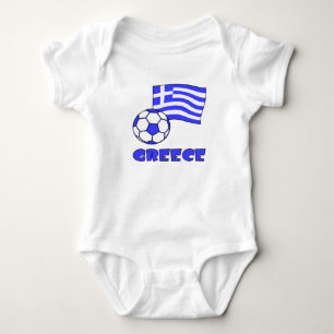 Griekenland met Griekse vlag en voetbal Romper