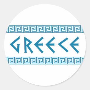 griekenland natiestatensymbool griekse trave ronde sticker