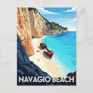 Griekenland Navagio Beach Travel Briefkaart