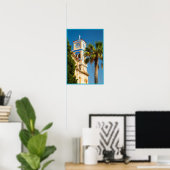 Griekenland - Orthodoxe Griekse kerk met palmboom Poster (Thuiskantoor)