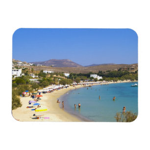 Griekenland, Paros eiland, Krios Beach van bovenaf Magneet