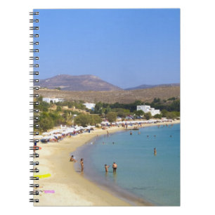 Griekenland, Paros eiland, Krios Beach van bovenaf Notitieboek