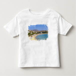 Griekenland, Paros Island, Krios Beach van bovenaf Kinder Shirts