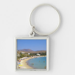 Griekenland, Paros Island, Krios Beach van bovenaf Sleutelhanger