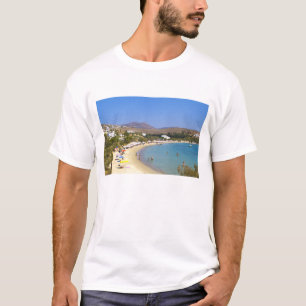 Griekenland, Paros Island, Krios Beach van bovenaf T-shirt