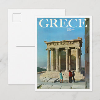 Griekenland Reis in Retro Stijl Briefkaart