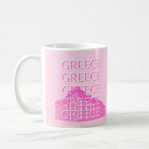 Griekenland, Reiskunst, Pastelreizen Kunst, Roze Koffiemok