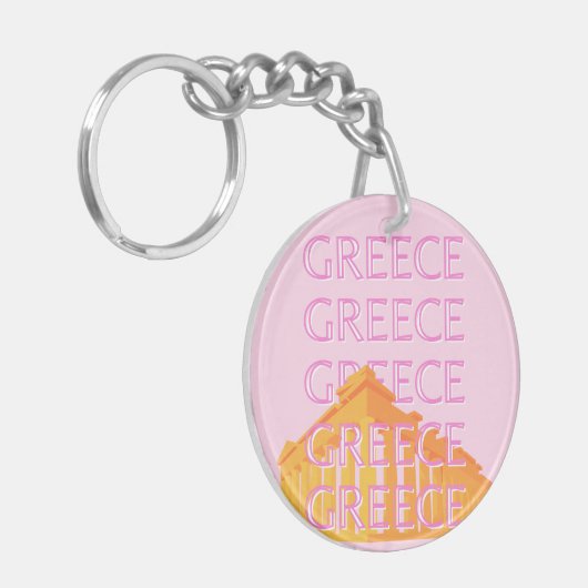 Griekenland, Reiskunst, Roze Sleutelhanger (Voorkant Links)