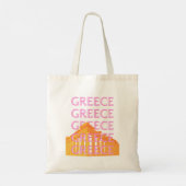 Griekenland, Reiskunst, Roze Tote Bag (Achterkant)