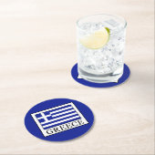 Griekenland Ronde Kartonnen Onderzetter (Insitu)