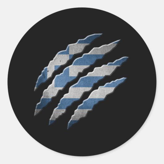Griekenland Ronde Sticker (Voorkant)
