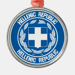Griekenland Round Emblem Metalen Ornament