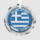 Griekenland Round Emblem Ornament (achterkant)