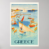 Griekenland — Saacape Travel Art Print (Voorkant)
