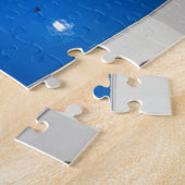 Griekenland, Santorini. Bloemtower en blauwe domme Legpuzzel (Zijkant)