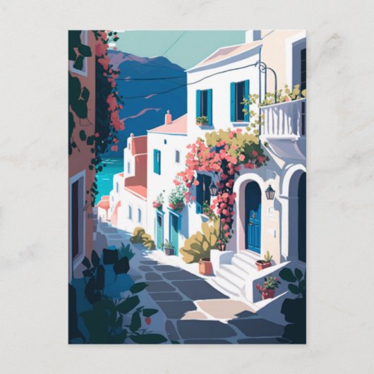 Griekenland Santorini Briefkaart (Voorkant)