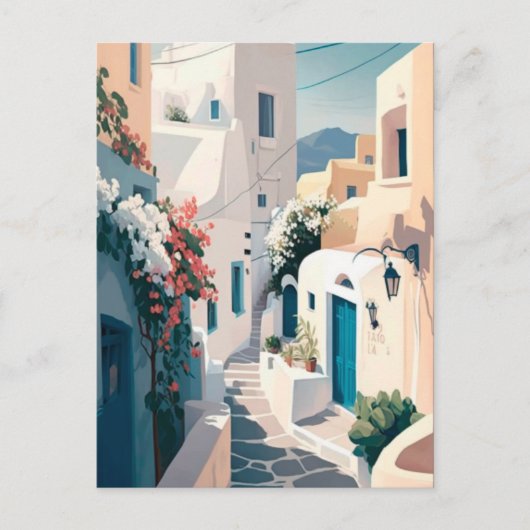 Griekenland Santorini Briefkaart (Voorkant)