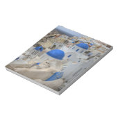 Griekenland, Santorini. Kellentoren en blauwe domp Notitieblok (Gedraaid)
