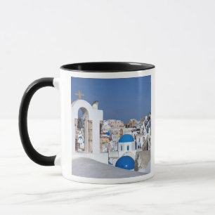 Griekenland, Santorini. Klokkentoren en blauwe koe Mok
