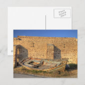 Griekenland, Santorini, Oia. Oude vissersboot droo Briefkaart (Voorkant / Achterkant)