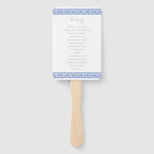 Griekenland Santorini Waterverf Huwelijk Custom Handwaaier (Achterkant)