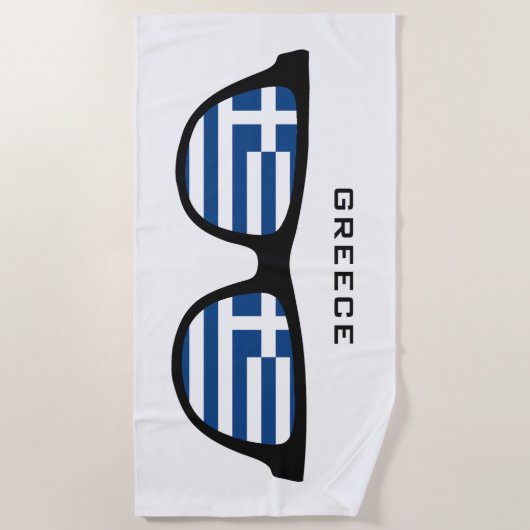 GRIEKENLAND Shades aangepaste badhanddoek (Voorkant)