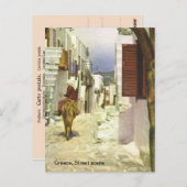Griekenland, straatbeeld briefkaart (Voorkant / Achterkant)