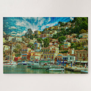 Griekenland Symi Grieks eiland Reisfoto Legpuzzel