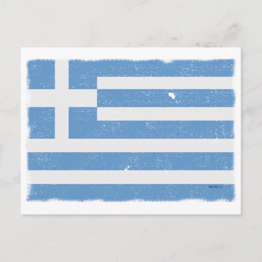  Griekenland Vlag Briefkaart (Voorkant)
