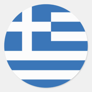Griekenland Vlag Classic Ronde Sticker