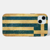 Griekenland Vlag  Grunge Case-Mate iPhone Case (Achterkant (horizontaal))