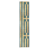Griekenland Vlag  Grunge Korte Tafelloper (Voorkant)