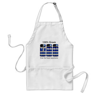 Griekenland vlag Spice Jars Apron Standaard Schort