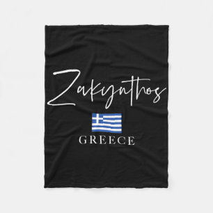 Griekenland Vlag Vakantie - Eiland Zakynthos Fleece Deken
